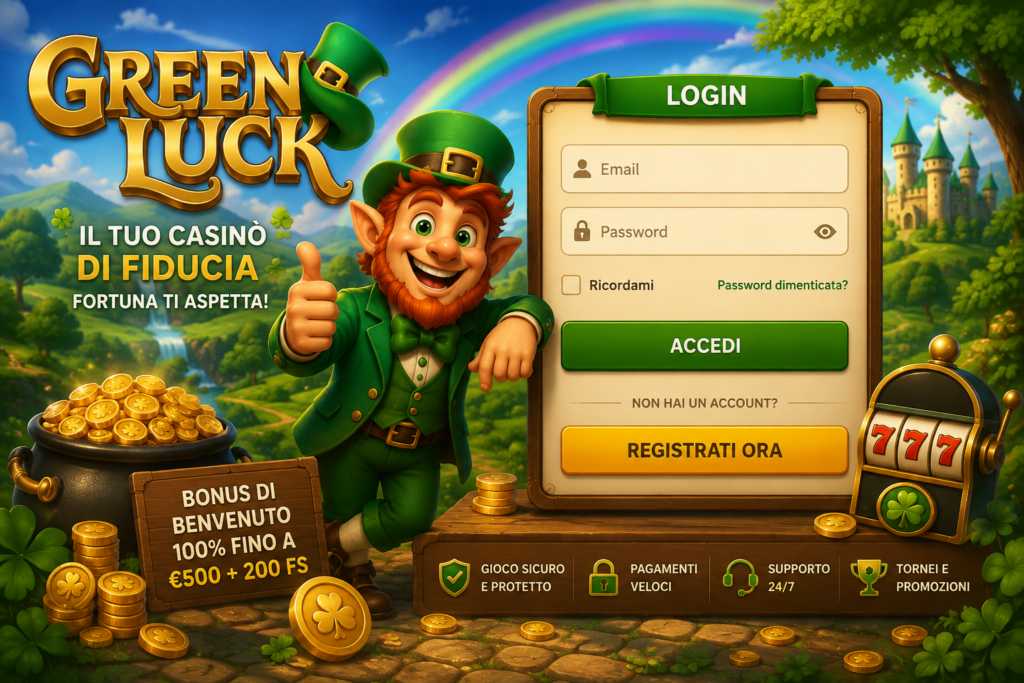 GreenLuck Casino Login: Come Accedere e Registrarsi in Modo Sicuro